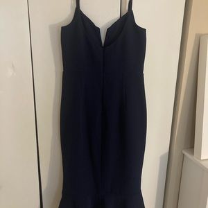 Bardot navy dress. Listed as size small (6).